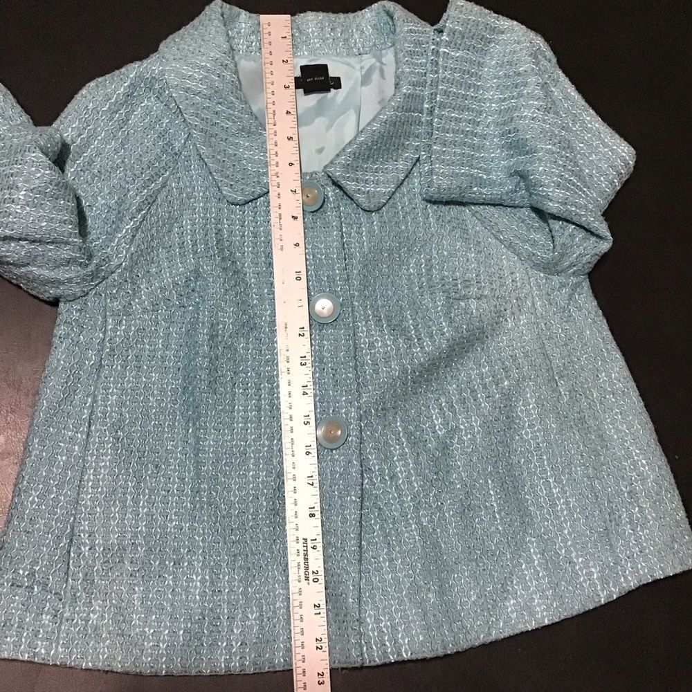 Bob Mackie Studio Powder Blue‎ Retro Swing Jacket 8 - Picture 8 of 10
